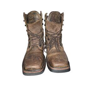 Men's Justins Pulley Lace-up Work Boots Featuring a steel Safety Toe size 13D